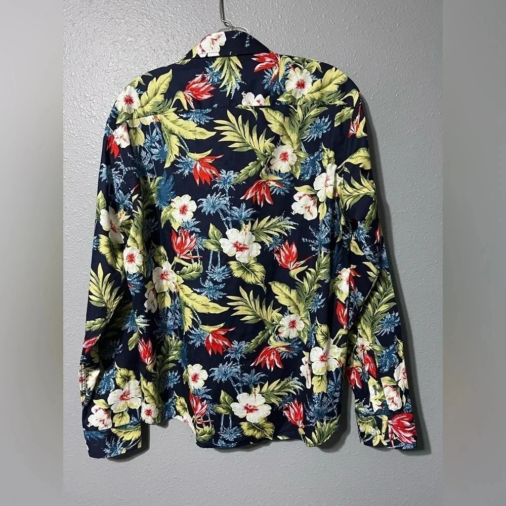 Tunevuse Men's Sz M Button Down Long Sleeve Collared Shirt NEW with Tags Floral - Picture 2 of 5